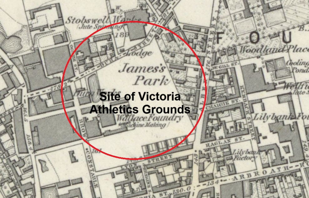 Dundee - Victoria Athletics Grounds : Map credit National Library of Scotland
